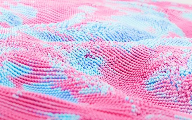 detale haftu w zbliżeniu